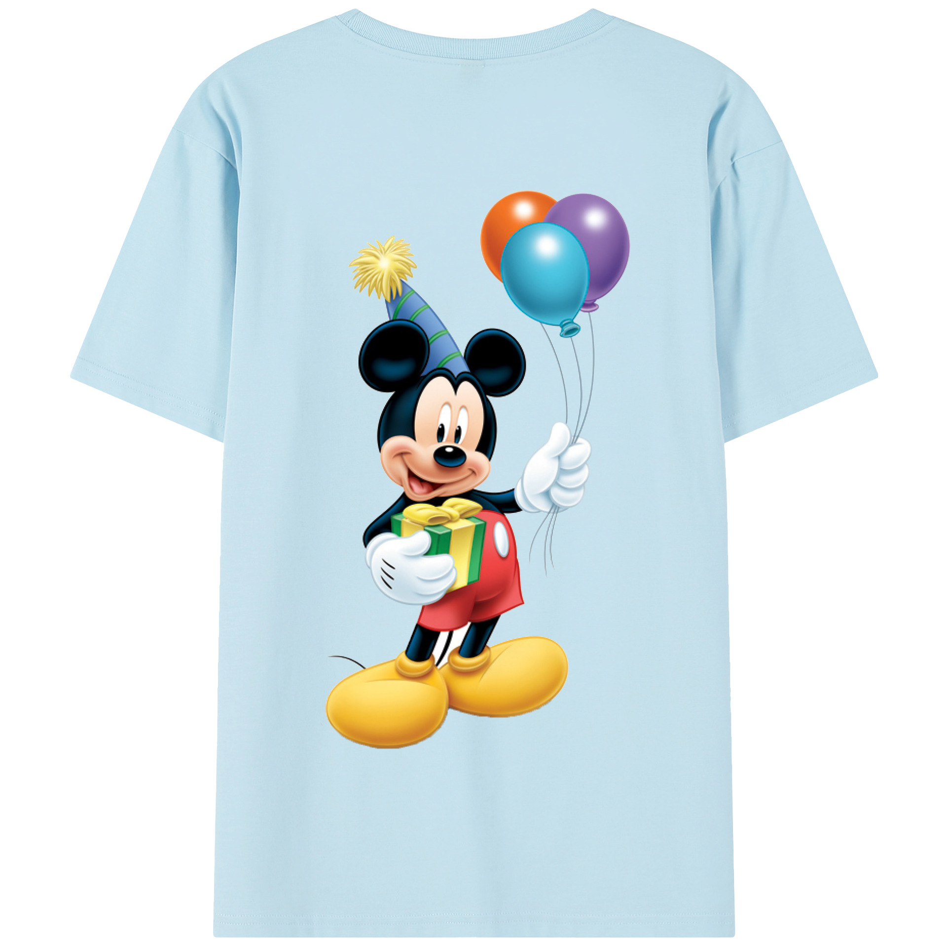 （画像用） ミッキーマウス Mickey Mouse 綿100％半袖Tシャツ（背面プリント）